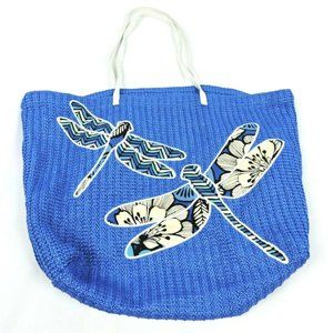 Vera Bradley Blue Bayou Dragonfly Tote Bag Woven